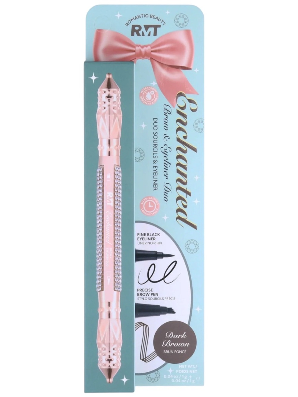 Romantic Beauty Enchanted Diamond Brow & Eyeliner Duo- Medium Brown- NWT